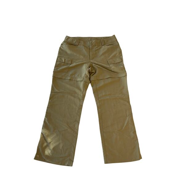 The North Face Tan Convertible Hiking Outdoor Straight Leg Womens Size 14 Short - Picture 1 of 16